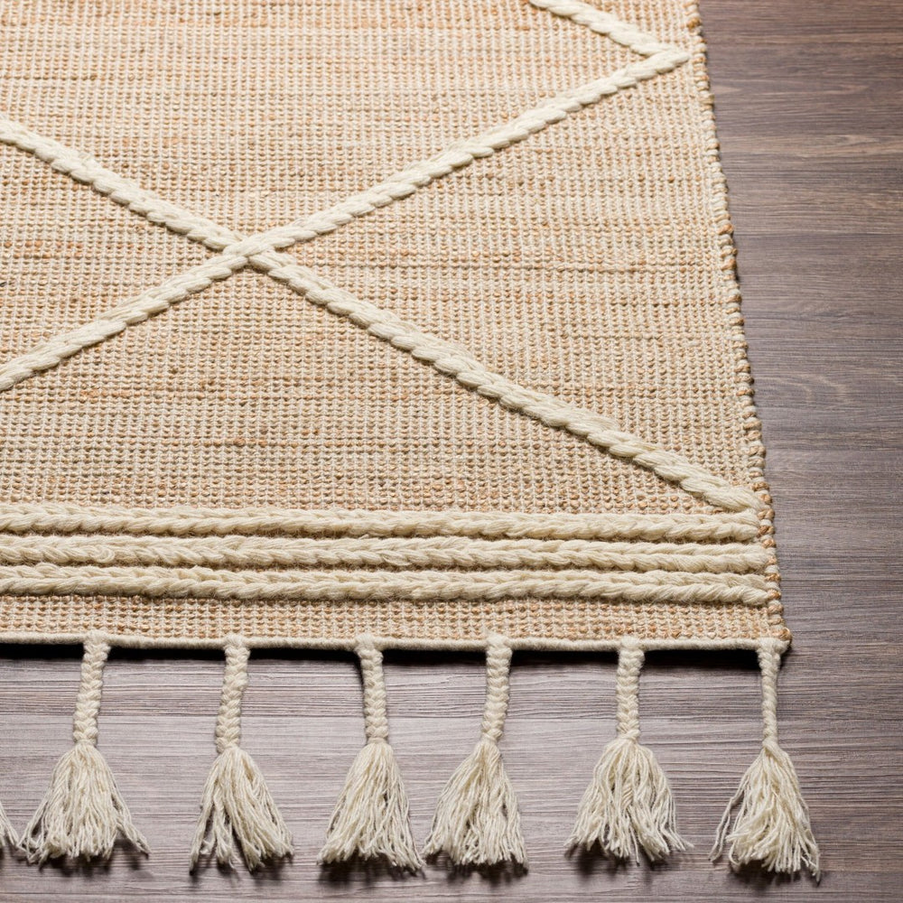 Livabliss Norwood Handwoven Wool Jute Runner Rug with High Low Texture for Hallways Tan, Cream 2'6" x 8' NWD2304-268
