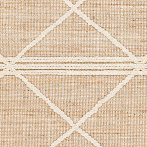 Livabliss Norwood Handwoven Wool Jute Runner Rug with High Low Texture for Hallways Tan, Cream 8'10" x 12' NWD2304-81012