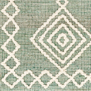 Livabliss Norwood Handwoven Jute Wool Flatweave Rug Artisan Moroccan Global Bohemian Accent Medium Green, C 8'10" x 12' NWD2305-81012