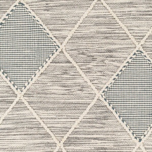 Livabliss Norwood Hand-woven Wool Accent Rug with Fringe Artisan Texture for Entryway Decor Charcoal, Cream 2' x 3' NWD2307-23