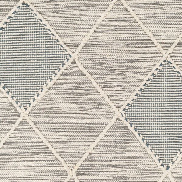 Livabliss Norwood Hand-woven Wool Accent Rug with Fringe Artisan Texture for Entryway Decor Charcoal, Cream 2' x 3' NWD2307-23