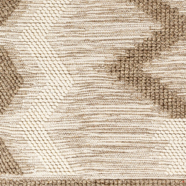 Livabliss Norwood Handwoven Wool Accent Rug with Fringe Artisan Global Bohemian Entryway Decor Olive, Cream 5' x 7'6" NWD2310-576