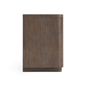 Bernhardt Bernhardt Outline Nightstand With Soft-Close Drawers, Wire-Brushed Oak, Usb Charging, Modern Casual Design 360228