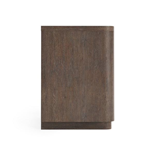 Bernhardt Bernhardt Outline Nightstand With Soft-Close Drawers, Wire-Brushed Oak, Usb Charging, Modern Casual Design 360228