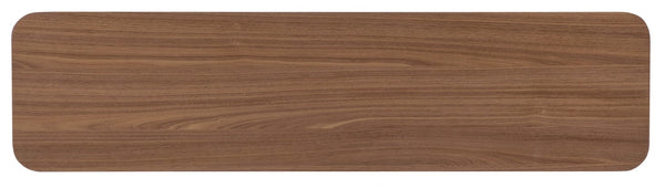 Hooker Furniture Eleana Walnut Console Table With Sunlit Bronze Base, Rounded Top & Single Shelf For Entryways 7252-85005-85