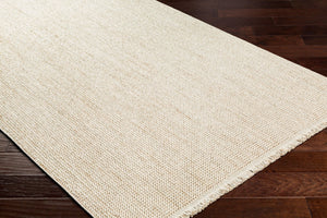 Livabliss New Delhi Global Fringe Accent Rug Turkish Polyester Low Pile Entryway Floor Mat Cream, Light Be 8'11" x 12' NWH2302-81112
