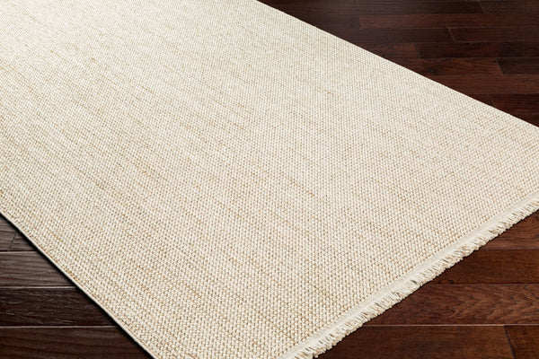 Livabliss New Delhi Global Fringe Accent Rug Turkish Polyester Low Pile Entryway Floor Mat Cream, Light Be 8'11" x 12' NWH2302-81112
