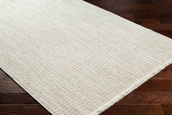 Livabliss New Delhi Moroccan Geometric Polyester Accent Rug with Fringe for Entryway or Bedside Cream, Light Gr 3'10" x 5'7" NWH2303-31057