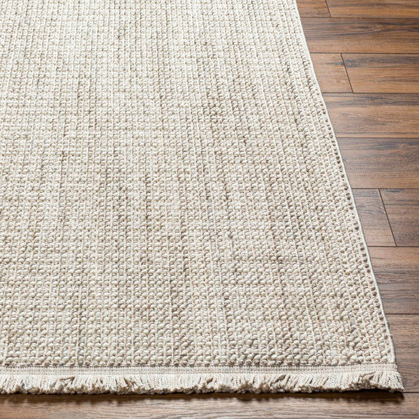 Livabliss New Delhi Moroccan Geometric Polyester Accent Rug with Fringe for Entryway or Bedside Cream, Light Gr 3'10" x 5'7" NWH2303-31057