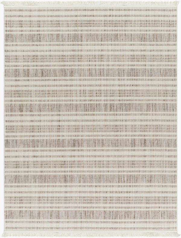 Livabliss New Delhi Global Flatweave Accent Rug with Fringe Border for Entryways and Hallways Cream, Light Gr 8'11" x 12' NWH2304-81112