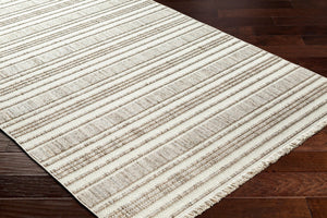 Livabliss New Delhi Global Flatweave Accent Rug with Fringe Border for Entryways and Hallways Cream, Light Gr 8'11" x 12' NWH2304-81112