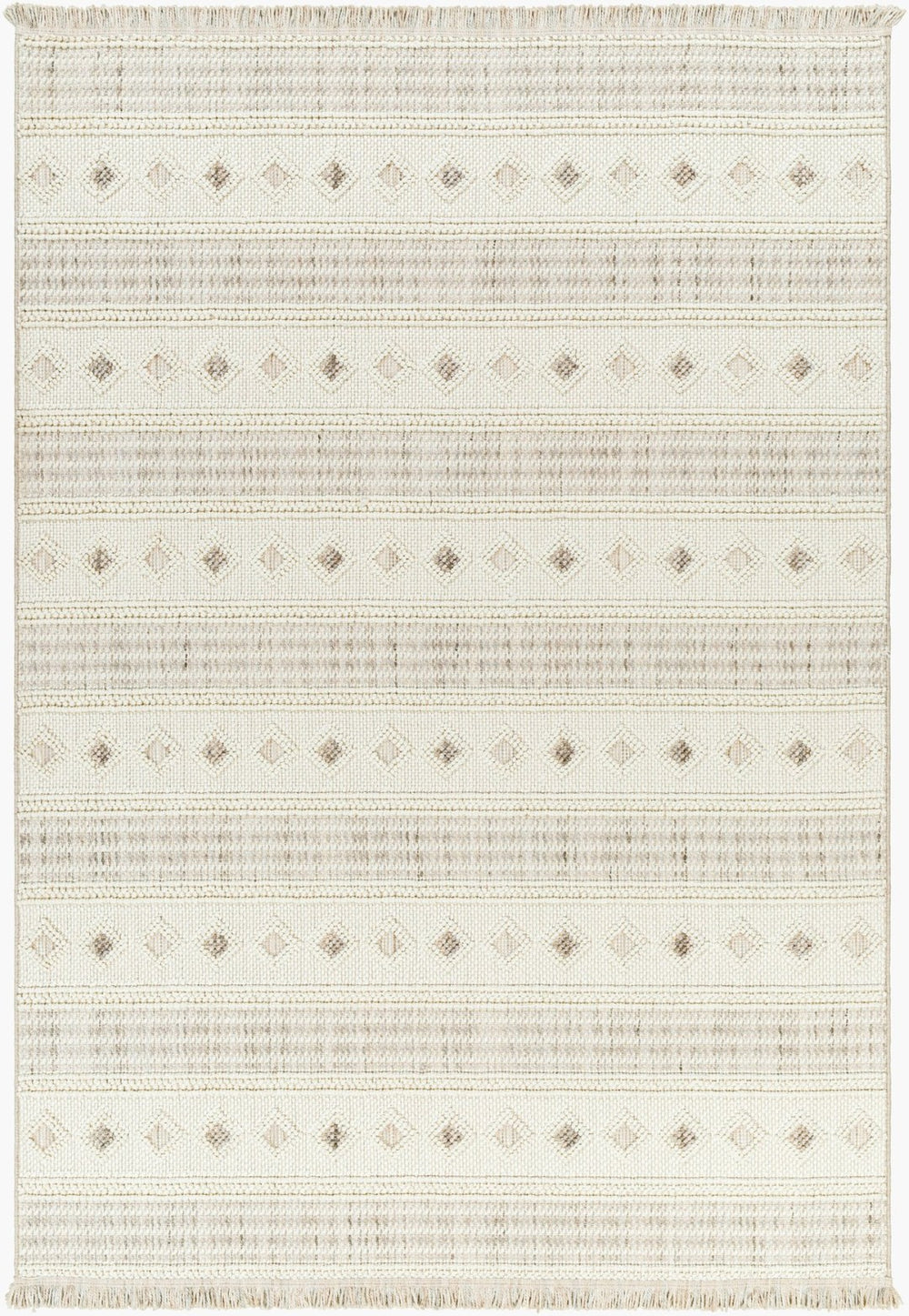 Livabliss New Delhi Moroccan Bohemian Polyester Area Rug with Fringe for Living Dining Rooms NWH2306-81112