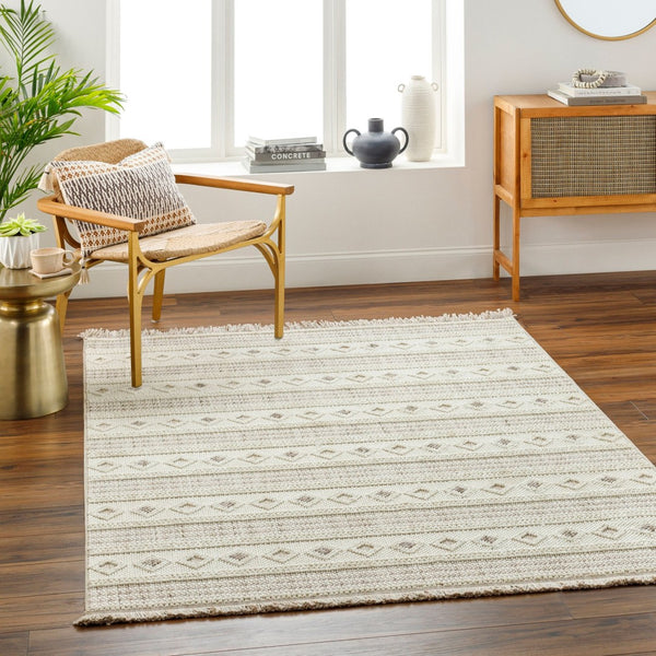 Livabliss New Delhi Moroccan Bohemian Polyester Area Rug with Fringe for Living Dining Rooms NWH2306-81112