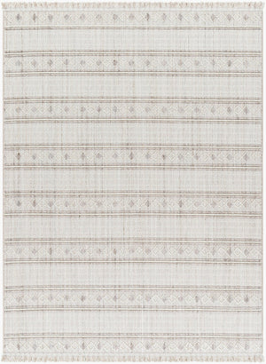 Livabliss New Delhi Moroccan Lattice Area Rug Polyester Low Pile Fringe Living Room Accent NWH2307-81112