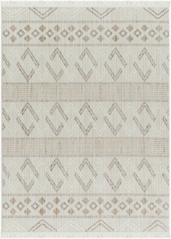 Livabliss New Delhi Global Motif Polyester Area Rug with Fringe for Living or Dining Rooms NWH2309-81112