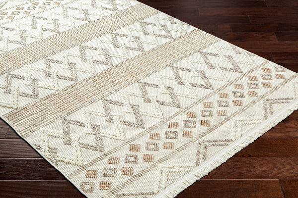 Livabliss New Delhi Global Motif Polyester Area Rug with Fringe for Living or Dining Rooms NWH2309-81112