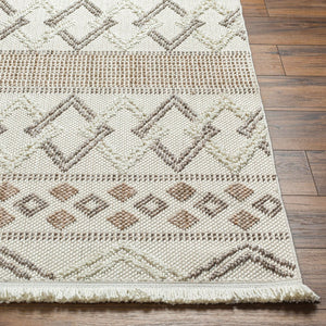 Livabliss New Delhi Global Motif Polyester Area Rug with Fringe for Living or Dining Rooms NWH2309-81112