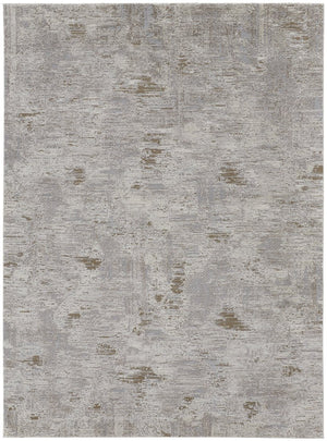Feizy Rugs Vancouver Abstract Distressed Area Rug - Durable Polypropylene Blend For Contemporary Living Spaces Ivory,Gray,Tan Polypropylene,Polyester Vnr39fhfivygryf00