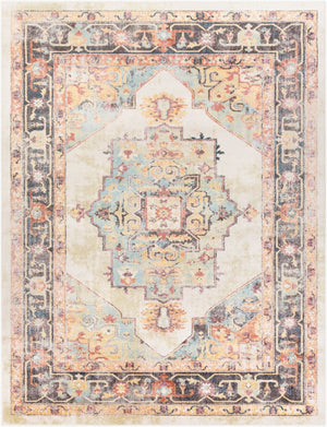 Livabliss New Mexico Traditional Polypropylene Area Rug for Entryways Hallways and Compact Spaces Light Blue, Lig 7'10" x 10'2" NWM2300-710103