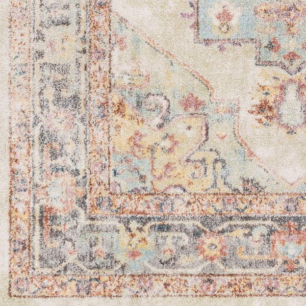Livabliss New Mexico Traditional Polypropylene Area Rug for Entryways Hallways and Compact Spaces Light Blue, Lig 2' x 2'11" NWM2300-23
