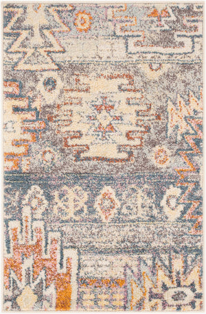 Livabliss New Mexico Southwestern Geometric Polypropylene Accent Rug for Entryways and Hallways Blue, Light Blu 2' x 2'11" NWM2310-23