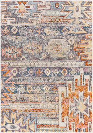 Livabliss New Mexico Southwestern Geometric Polypropylene Accent Rug for Entryways and Hallways Blue, Light Blu 5'3" x 7'3" NWM2310-5373