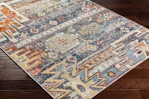 Livabliss New Mexico Southwestern Geometric Polypropylene Accent Rug for Entryways and Hallways Blue, Light Blu 2'7" x 10' NWM2310-2710