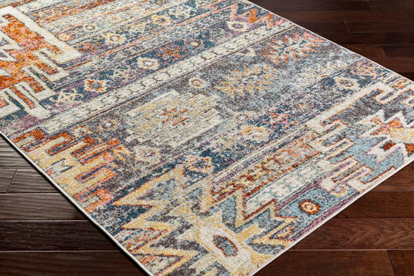 Livabliss New Mexico Southwestern Geometric Polypropylene Accent Rug for Entryways and Hallways Blue, Light Blu 2'7" x 10' NWM2310-2710