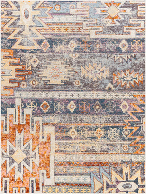 Livabliss New Mexico Southwestern Geometric Polypropylene Accent Rug for Entryways and Hallways Blue, Light Blu 7'10" x 10'2" NWM2310-710103