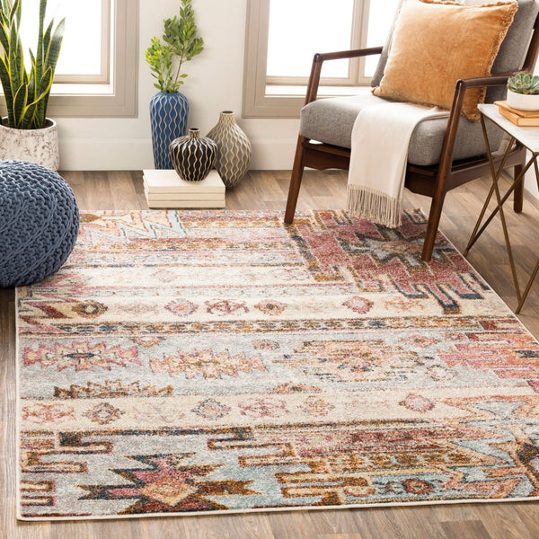 Livabliss New Mexico Rustic Runner Rug Polypropylene Farmhouse Hallway Medium Pile Entryway Light Slate, Ru 8'10" x 12' NWM2311-81012