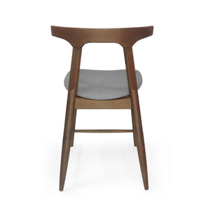 English Elm Counter Stools Set of Two Mid-century Rubberwood Frame Upholstered Kitchen Island Seating 72661.00LGRY