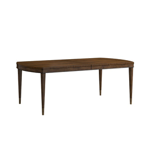 A.R.T. Furniture Eave Elegant Dining Table In Quartered Walnut With Stunning Diamond Pattern And Tapered Legs Brown Material(S), Poplar And Parawood Solids,Walnut Veneer 336222-1860