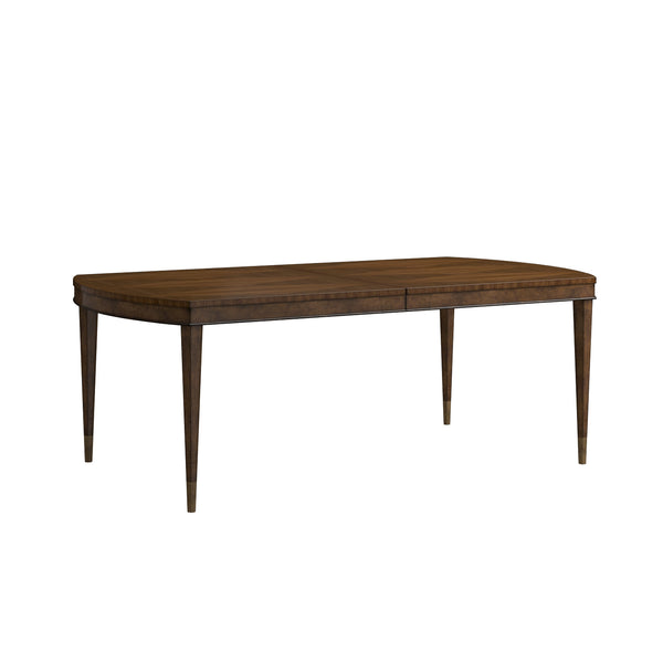 A.R.T. Furniture Eave Elegant Dining Table In Quartered Walnut With Stunning Diamond Pattern And Tapered Legs Brown Material(S), Poplar And Parawood Solids,Walnut Veneer 336222-1860