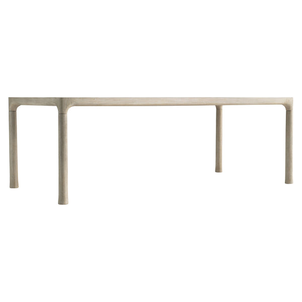 Bernhardt Bernhardt Siesta Key Carbonized Teak 88" Outdoor Dining Table Sea Oat Finish Slatted Classic Elegance X06222