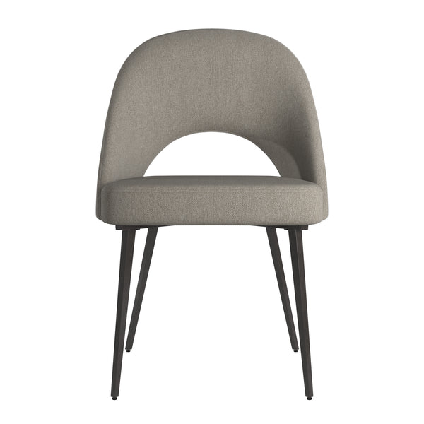 Homelegance By Top-Line Amala Upholstered Dining Chairs (Set of 2) Dark Grey Engineered Wood
