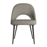 Homelegance By Top-Line Amala Upholstered Dining Chairs (Set of 2) Dark Grey Engineered Wood