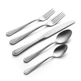 Lenox Oneida Hartwell Vintage Tumbled 42 Piece Flatware Set Metallic, STAINLESS METAL 896764