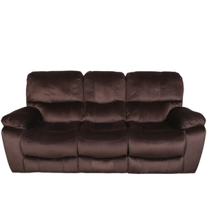 Porter Designs Porter Ramsey Triple Power Reclining Sofa - Luxurious Brown Microfiber With Custom Comfort Features Brown Fabric 03-112c-01-6012a