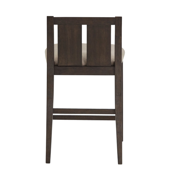 Homelegance By Top-Line Chevalier Two-Tone Fabric Counter Height Chairs (Set of 2) Brown MDF