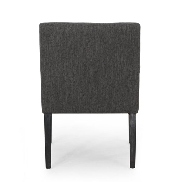 English Elm Arm Chair Upholstered Track Arm Contemporary Accent Seat for Living Room Reading Nook 69409.00CHAR