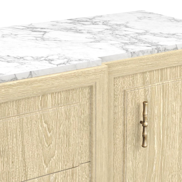 A.R.T. Furniture Eave Credenza with Luxurious Marble Top - Elegant Wood Storage for Dining & Living Room Display 436252-1825