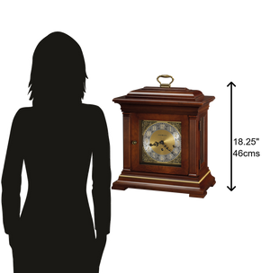 Hekman Furniture 612436 Thomas Tompion Mantel Clock - Elegant Windsor Cherry Finish With Triple-chime Movement Windsor Cherry Thomas Tompion Mantel Clock 612436