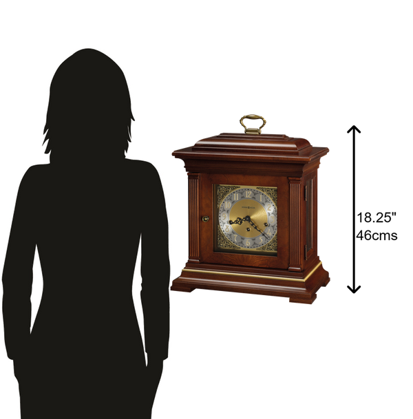 Hekman Furniture 612436 Thomas Tompion Mantel Clock - Elegant Windsor Cherry Finish With Triple-chime Movement Windsor Cherry Thomas Tompion Mantel Clock 612436