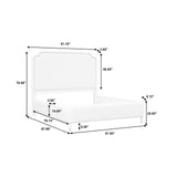 Grace Upholstered King Bed White with Opulent Opal Finish P377-BR-K3 Pulaski Furniture