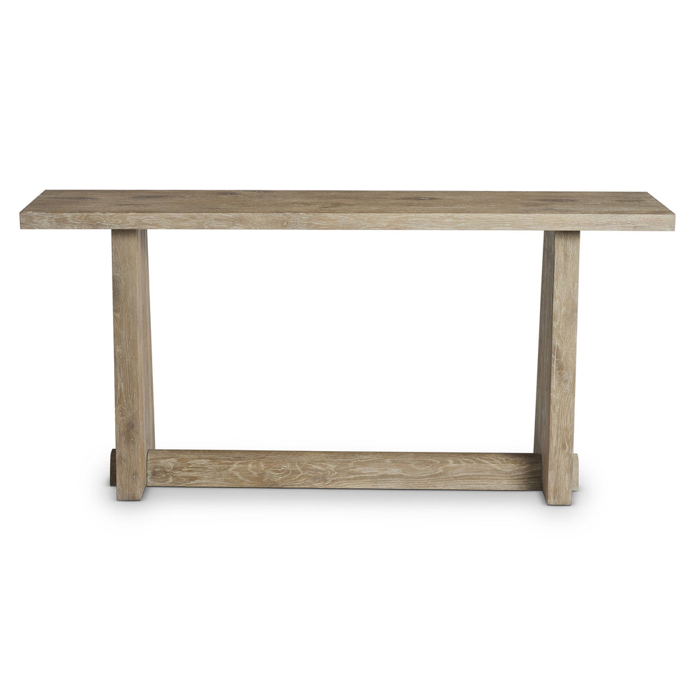Bernhardt Bernhardt Tribeca Solid White Oak Console Table 72" W Aurum Finish Tapered Legs Rustic-Modern Appeal 333910