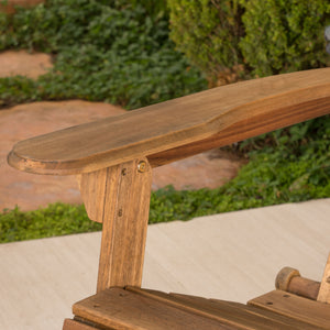 English Elm Christopher Knight Home® - MALIBU Acacia Wood Adirondack Loveseat with Slatted Back for Patio, Durable Weather-Resistant Comfort and Style Natural 46 L x 24 W x 11.75 H 61679.00