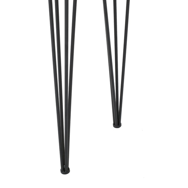 English Elm Christopher Knight Home® - BAR TABLE Rustic Natural MDF Top with Hairpin Iron Legs — Compact Stable Bistro Table for Small Spaces 62138.00