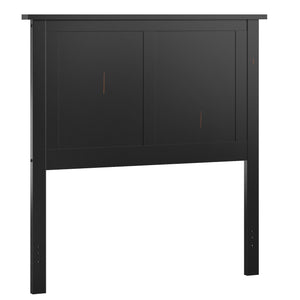 Homelegance By Top-Line Lando Mission Panel Wood Headboard Black Rubberwood