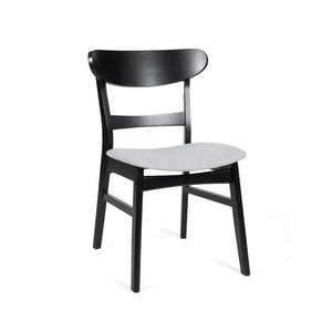 English Elm [video] Rubberwood Dining Chairs Set of 2 Upholstered Mid-century Seats for Modern Homes Light Grey 58915.00LGRY
