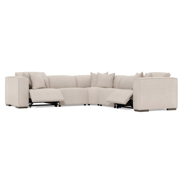 Bernhardt Bernhardt Bliss Five Piece Power Reclining Sectional with Pop up Headrests and Plush Seating K2184